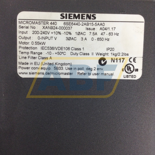 6SE6440-2AB15-5AA0 Siemens