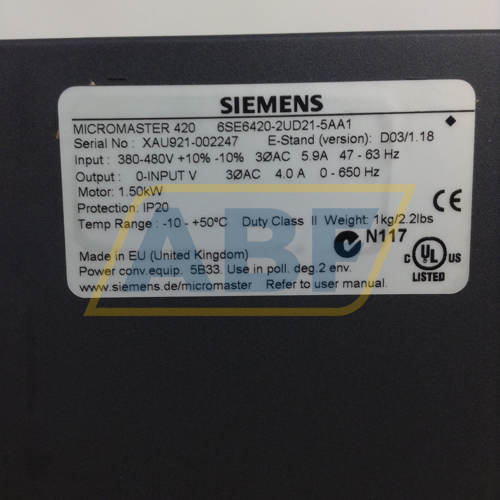 6SE6420-2UD21-5AA1 Siemens