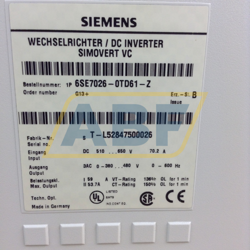 6SE7026-0TD61-Z Siemens