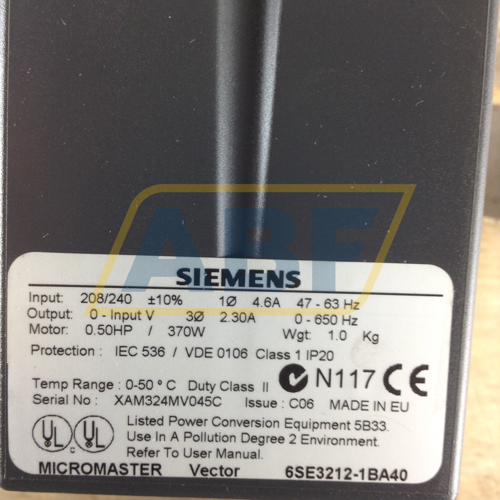 6SE3212-1BA40 Siemens