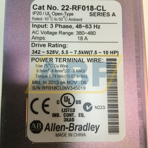 22-RF018-CL-A Allen Bradley