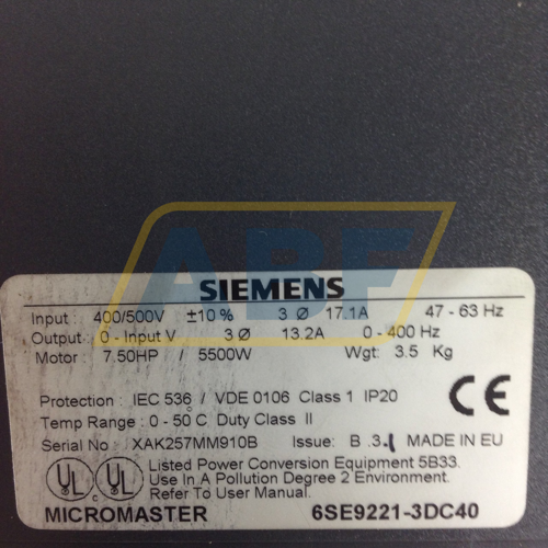 6SE9221-3DC40 Siemens