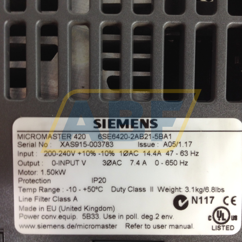 6SE6420-2AB21-5BA1 Siemens