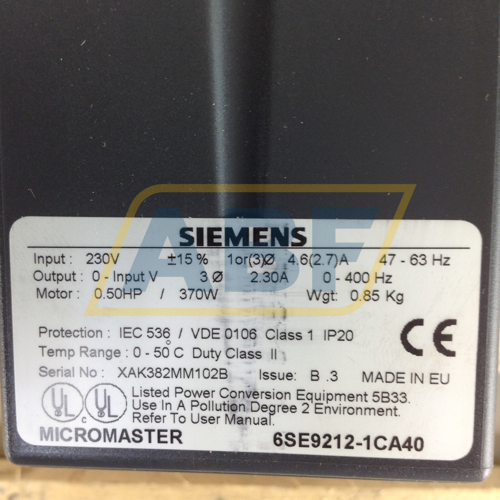 6SE9212-1CA40 Siemens