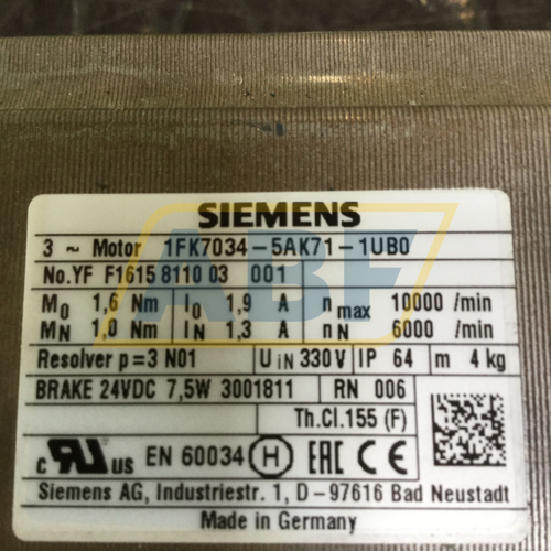 1FK7034-5AK71-1UB0 Siemens