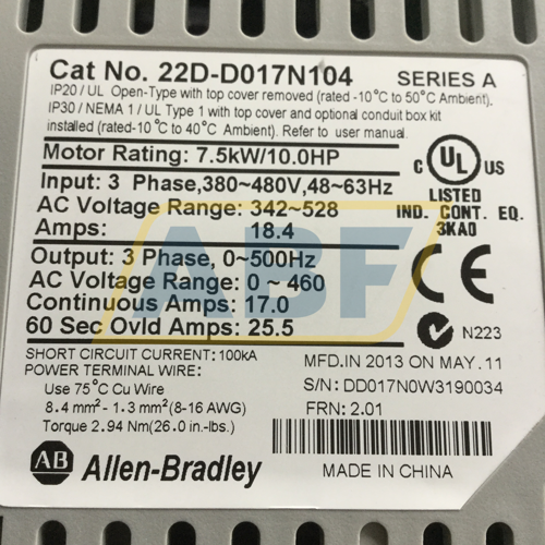 22D-D017N104-A Allen Bradley