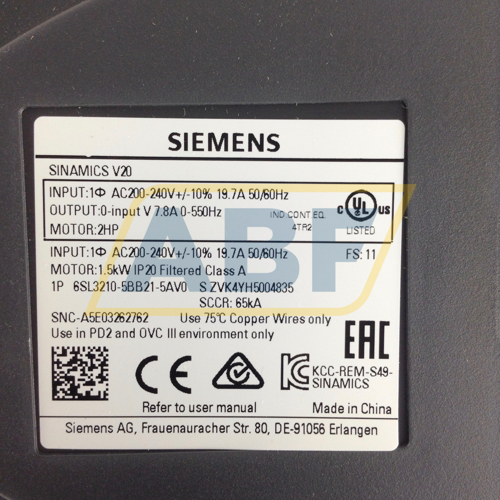 6SL3210-5BB21-5AV0 Siemens