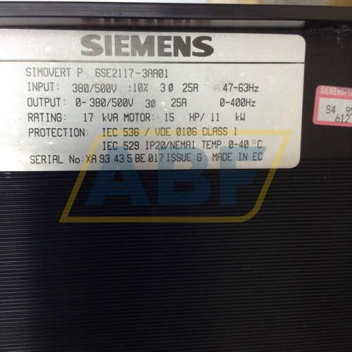 6SE2117-3AA01 Siemens