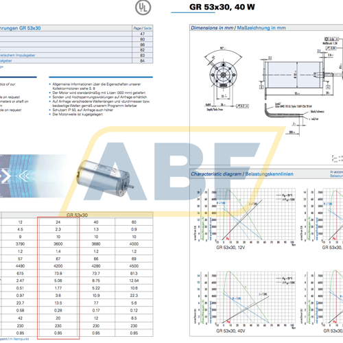 GR53X30/PLG52-288/110 Dunkermotoren