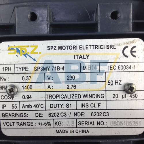 SP3MY71B-4-B14 SPZ Motori Elettrici