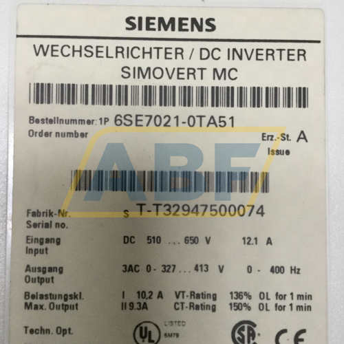 6SE7021-0TA51 Siemens