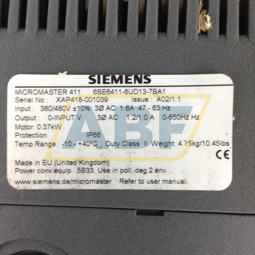 6SE6411-6UD13-7BA1 Siemens
