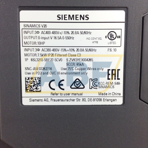 6SL3210-5BE27-5CV0 Siemens