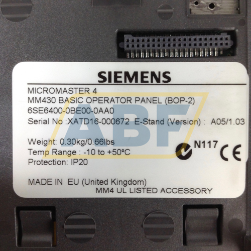 6SE6400-0BE00-0AA0 Siemens