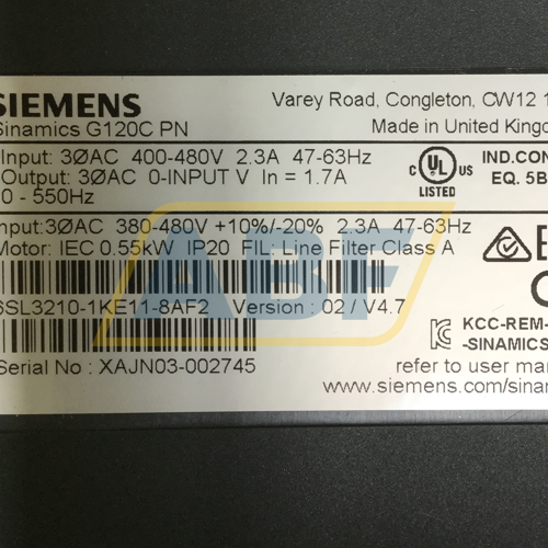 6SL3210-1KE11-8AF2 Siemens