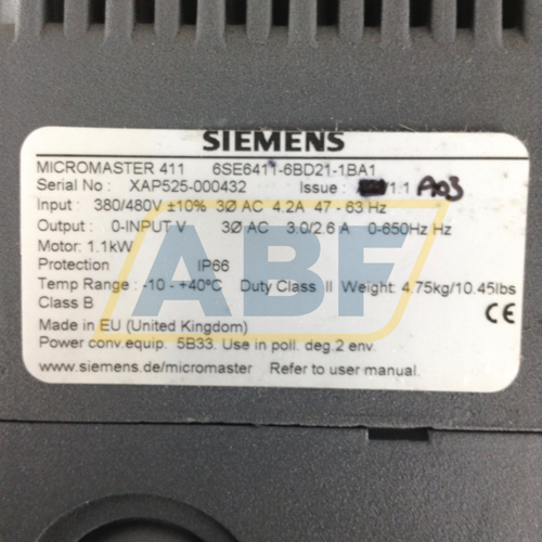 6SE6411-6BD21-1BA1 Siemens