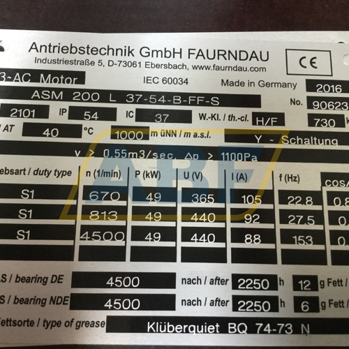 ASM200L37-54-B-FF-S Faurndau Antriebstechnik GmbH