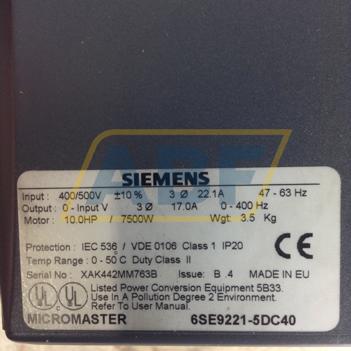 6SE9221-5DC40 Siemens