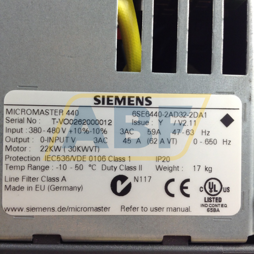 6SE6440-2AD32-2DA1 Siemens