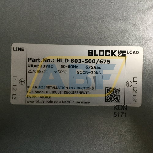 HLD803-500/675 Block