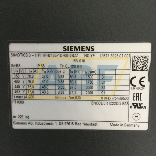 1PH8165-1DF00-2BA1 Siemens