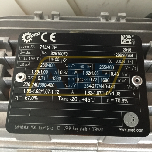 1SMI31AF-IEC71-71L/4 Nord Drive Systems