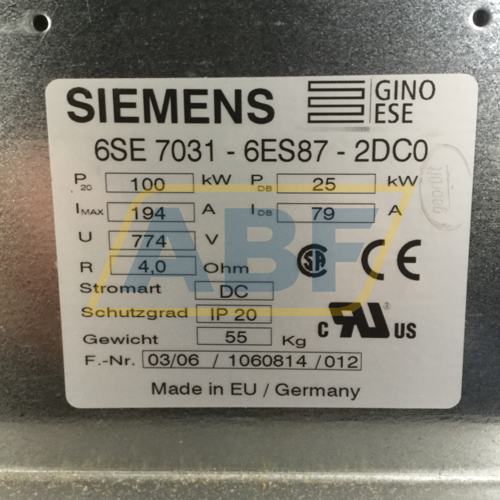 6SE7031-6ES87-2DC0 Siemens