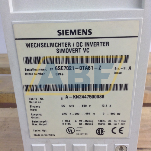 6SE7021-0TA61-Z Siemens