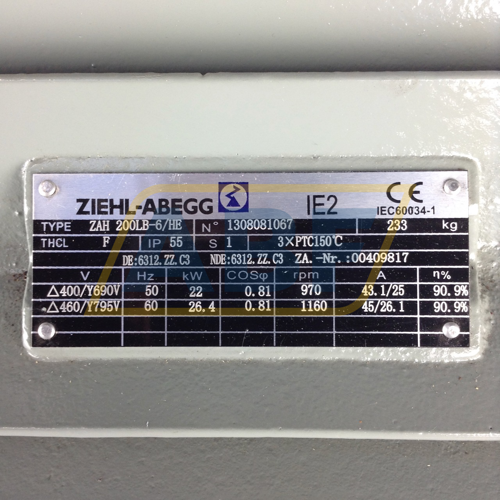 ZAH200LB-6/HE-B3 Ziehl-Abegg • ABF Store