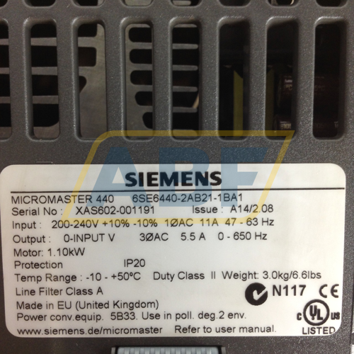 6SE6440-2AB21-1BA1 Siemens
