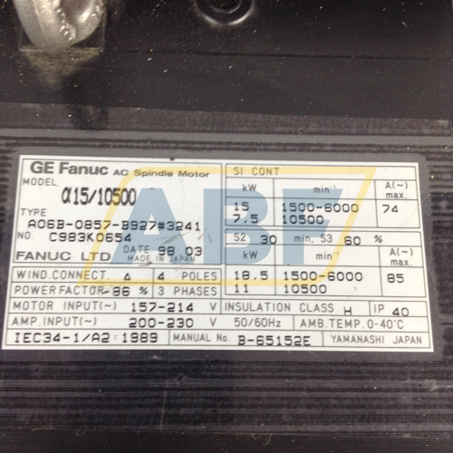 A06B-0857-B927/3241 Fanuc