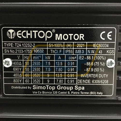 T2A132S2-2-B3 TechTop Motor