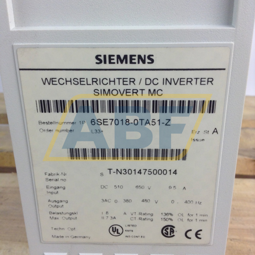 6SE7018-0TA51-Z Siemens