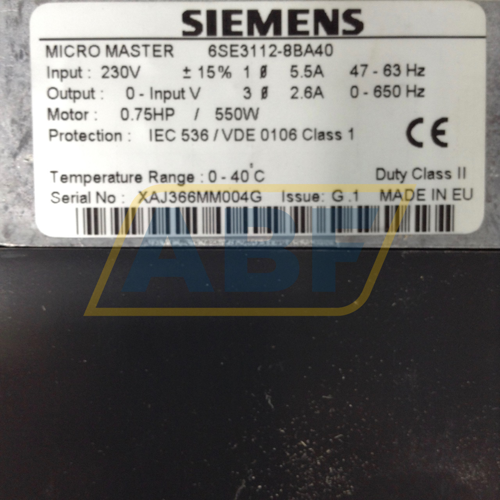 6SE3112-8BA40 Siemens
