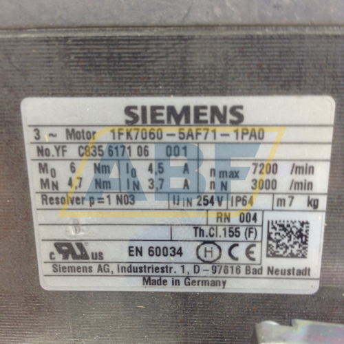 1FK7060-5AF71-1PA0 Siemens