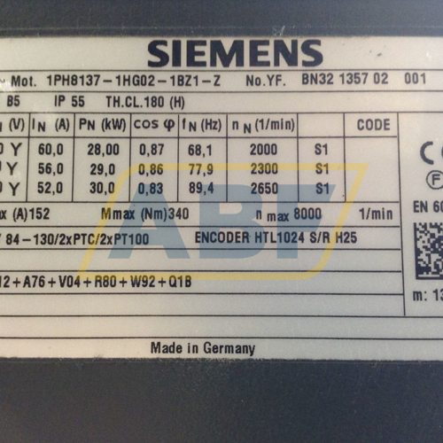 1PH8137-1HG02-1BZ1 Siemens