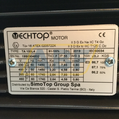 TA100L-4-3G-B3 TechTop Motor