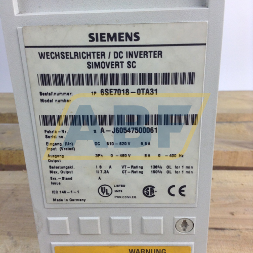 6SE7018-0TA31 Siemens