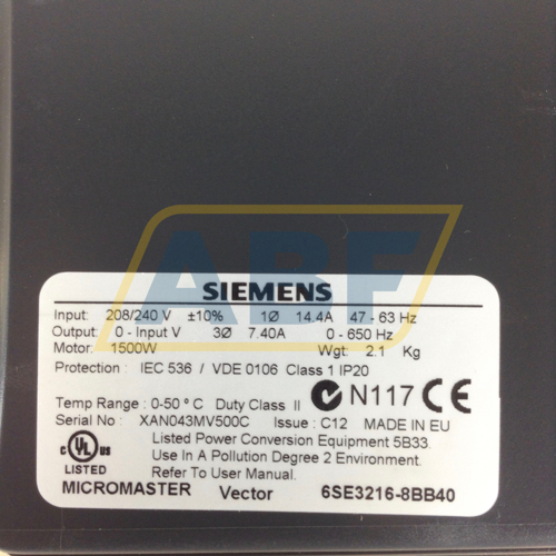 6SE3216-8BB40 Siemens