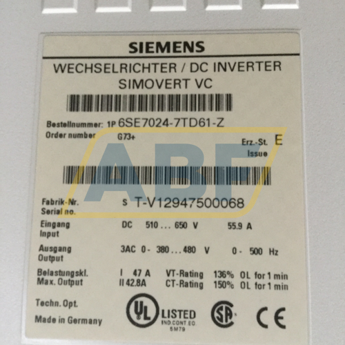 6SE7024-7TD61-Z G73 Siemens