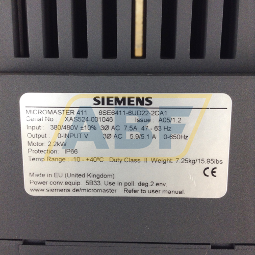 6SE6411-6UD22-2CA1 Siemens