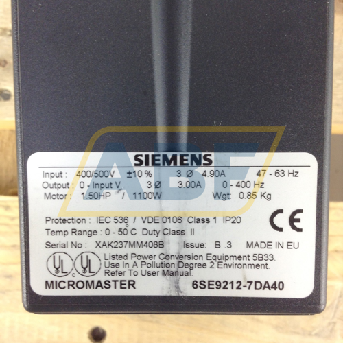 6SE9212-7DA40 Siemens