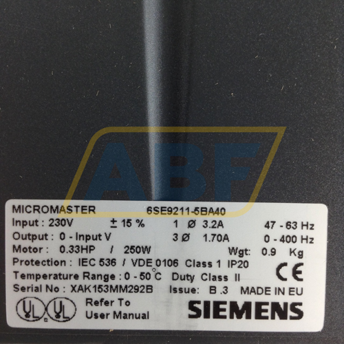 6SE9211-5BA40 Siemens