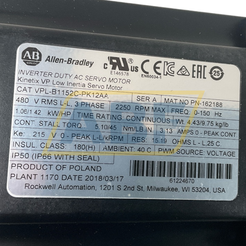 VPL-B1152C-PK12AA Allen Bradley