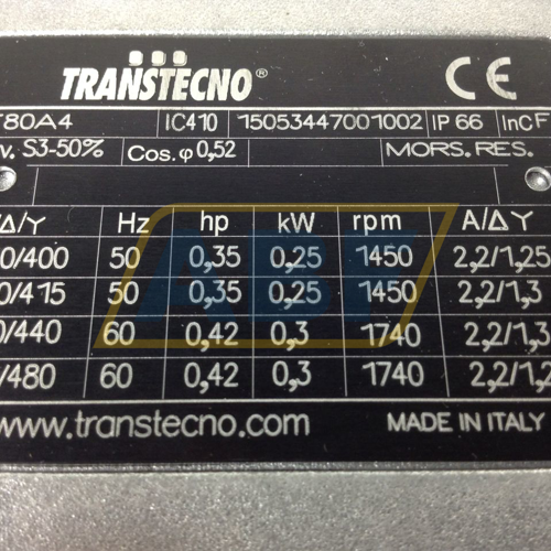 T80A4-CWT050-52 Transtecno