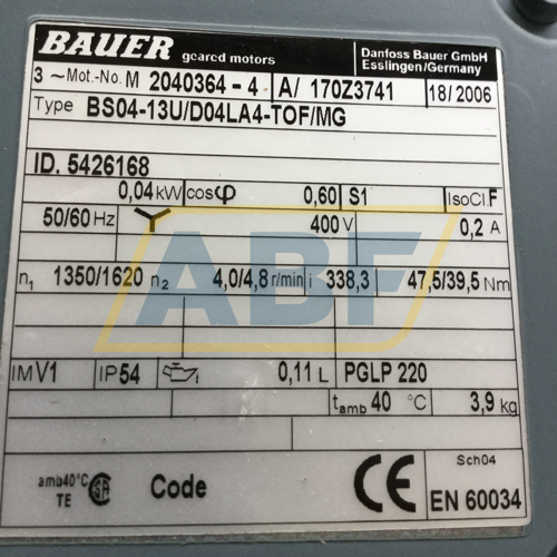 BS04-13U/D04LA4-TOF/MG Bauer