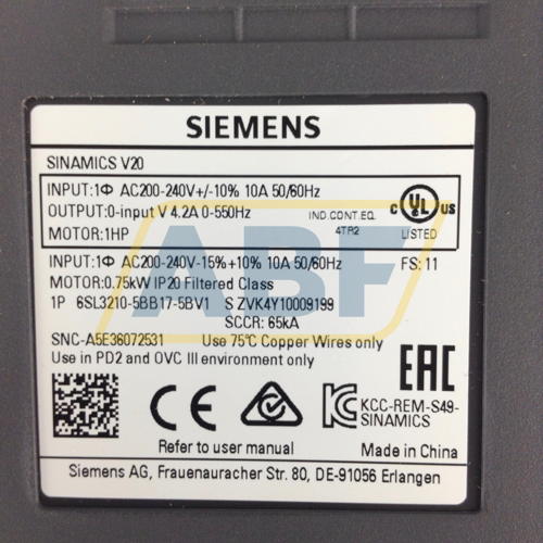 6SL3210-5BB17-5BV1 Siemens